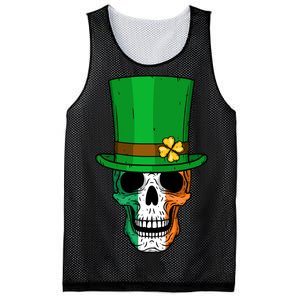 Cool St. Patricks Day Irish Skull Mesh Reversible Basketball Jersey Tank