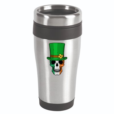 Cool St. Patricks Day Irish Skull 16oz Travel Tumbler