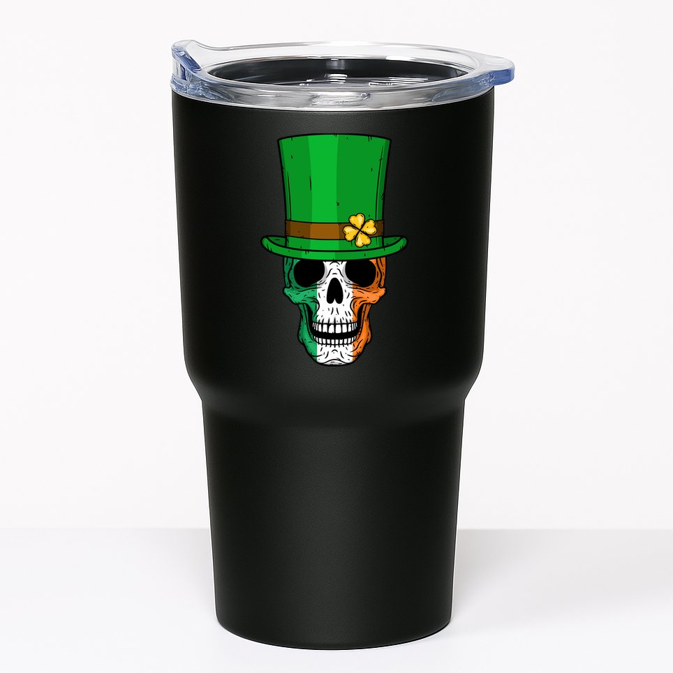 Cool St. Patricks Day Irish Skull Tumbler
