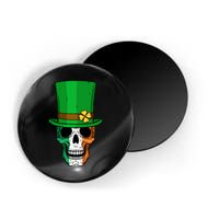 Cool St. Patricks Day Irish Skull Magnet