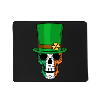 Cool St. Patricks Day Irish Skull Mousepad