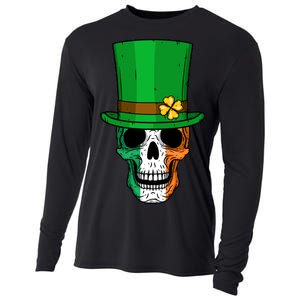 Cool St. Patricks Day Irish Skull Cooling Performance Long Sleeve Crew