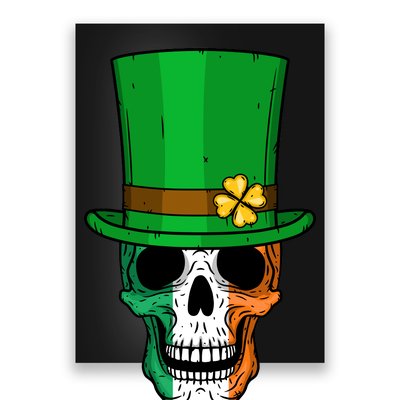 Cool St. Patricks Day Irish Skull Poster