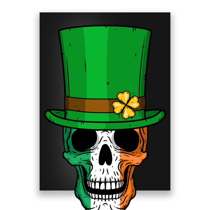 Cool St. Patricks Day Irish Skull Poster