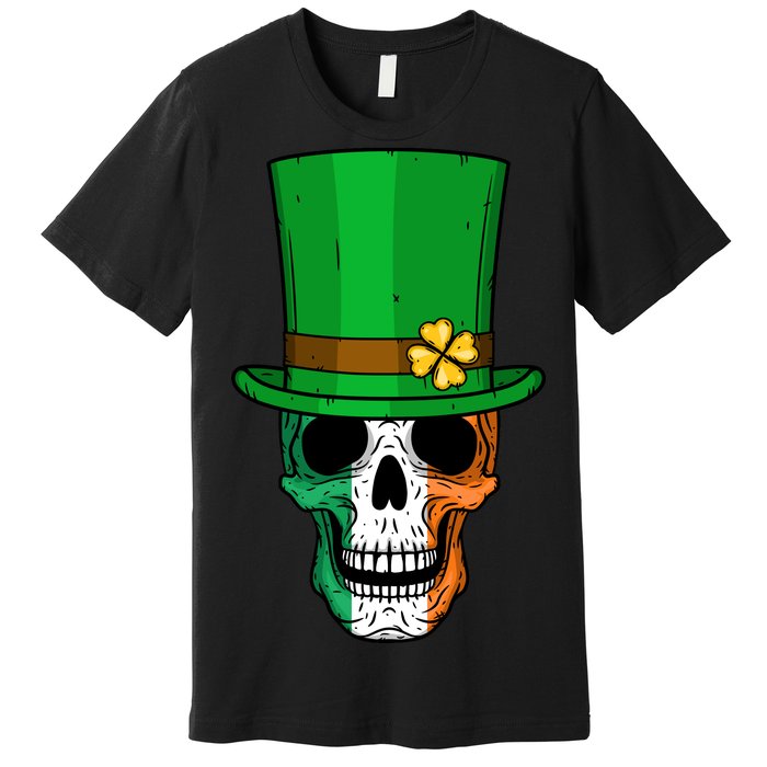 Cool St. Patricks Day Irish Skull Premium T-Shirt