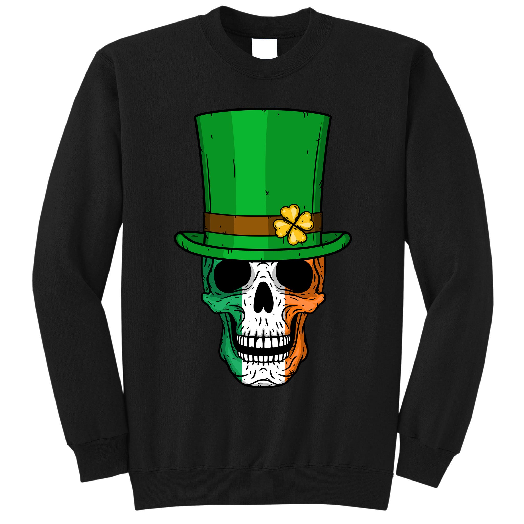 Cool St. Patricks Day Irish Skull Tall Sweatshirt
