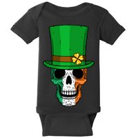 Cool St. Patricks Day Irish Skull Baby Bodysuit