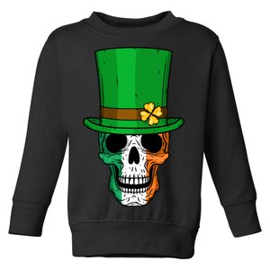 Cool St. Patricks Day Irish Skull Toddler Sweatshirt