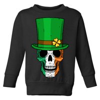 Cool St. Patricks Day Irish Skull Toddler Sweatshirt