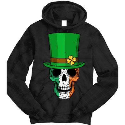 Cool St. Patricks Day Irish Skull Tie Dye Hoodie