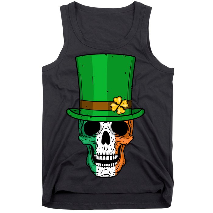 Cool St. Patricks Day Irish Skull Tank Top