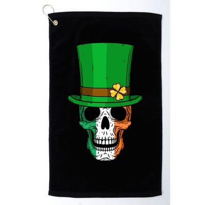Cool St. Patricks Day Irish Skull Golf Towel