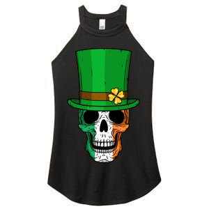 Cool St. Patricks Day Irish Skull Women's Perfect Tri Rocker Tank