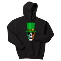 Cool St. Patricks Day Irish Skull Kids Hoodie