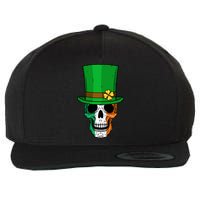 Cool St. Patricks Day Irish Skull Wool Snapback Cap