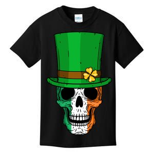 Cool St. Patricks Day Irish Skull Kids T-Shirt