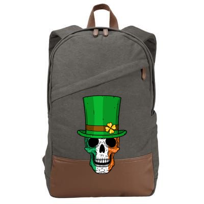 Cool St. Patricks Day Irish Skull Cotton Canvas Backpack