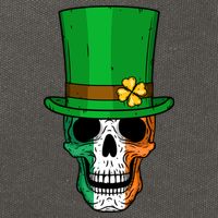 Cool St. Patricks Day Irish Skull Cotton Canvas Backpack