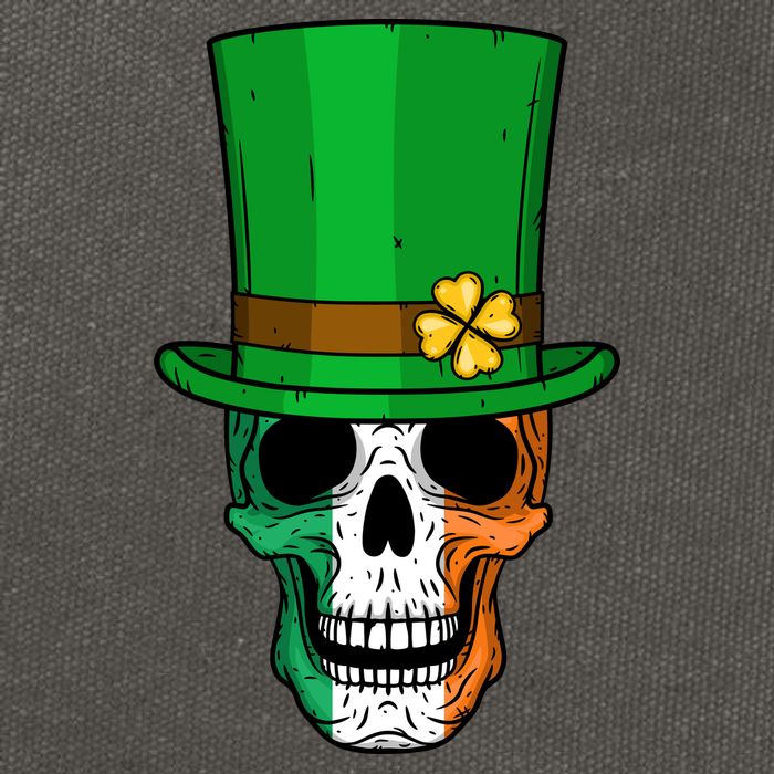 Cool St. Patricks Day Irish Skull Cotton Canvas Backpack