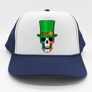 Cool St. Patricks Day Irish Skull Trucker Hat