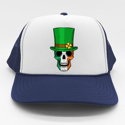 Cool St. Patricks Day Irish Skull Trucker Hat