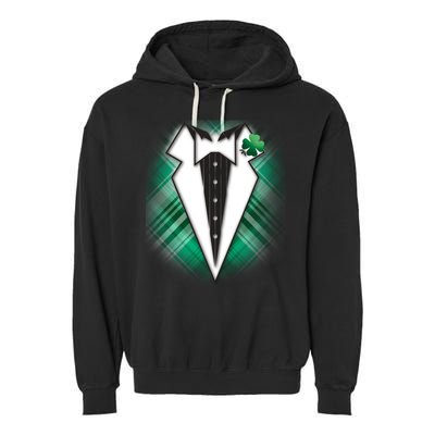 Cool St. Patrick's Day Tuxedo Irish Tux Garment-Dyed Fleece Hoodie