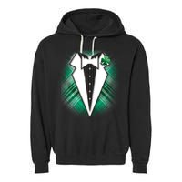 Cool St. Patrick's Day Tuxedo Irish Tux Garment-Dyed Fleece Hoodie