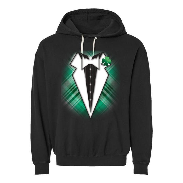 Cool St. Patrick's Day Tuxedo Irish Tux Garment-Dyed Fleece Hoodie