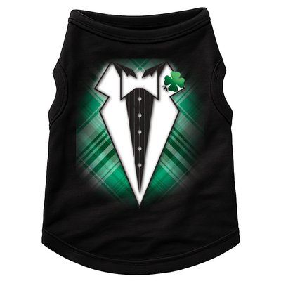 Cool St. Patrick's Day Tuxedo Irish Tux Doggie Tank
