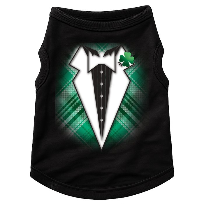 Cool St. Patrick's Day Tuxedo Irish Tux Doggie Tank