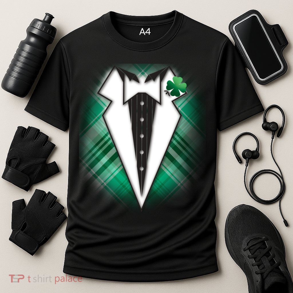 Cool St. Patrick's Day Tuxedo Irish Tux Cooling Performance Crew T-Shirt