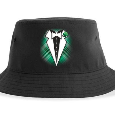 Cool St. Patrick's Day Tuxedo Irish Tux Sustainable Bucket Hat