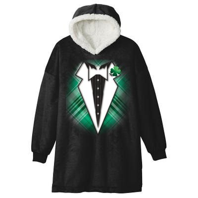 Cool St. Patrick's Day Tuxedo Irish Tux Hooded Wearable Blanket