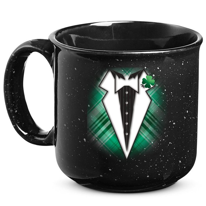 Cool St. Patrick's Day Tuxedo Irish Tux 15oz Campfire Ceramic Mug