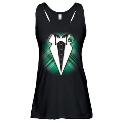 Cool St. Patrick's Day Tuxedo Irish Tux Ladies Essential Flowy Tank
