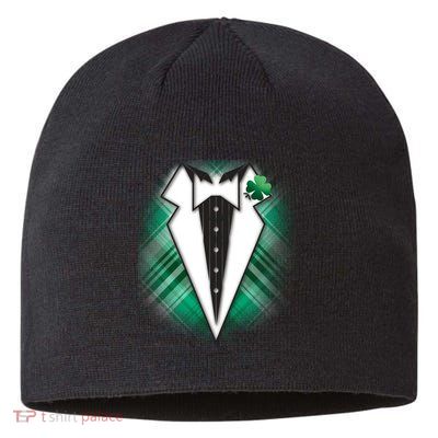 Cool St. Patrick's Day Tuxedo Irish Tux Sustainable Beanie