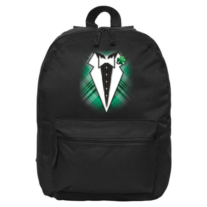 Cool St. Patrick's Day Tuxedo Irish Tux 16 in Basic Backpack