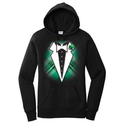 Cool St. Patrick's Day Tuxedo Irish Tux Women's Pullover Hoodie