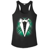 Cool St. Patrick's Day Tuxedo Irish Tux Ladies PosiCharge Competitor Racerback Tank