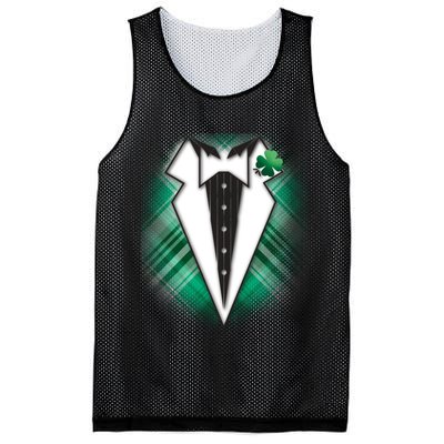 Cool St. Patrick's Day Tuxedo Irish Tux Mesh Reversible Basketball Jersey Tank
