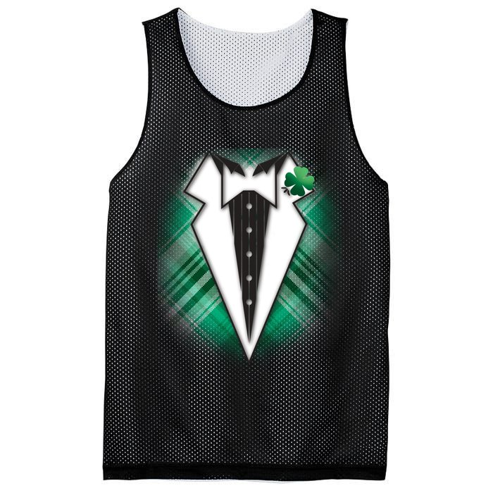 Cool St. Patrick's Day Tuxedo Irish Tux Mesh Reversible Basketball Jersey Tank