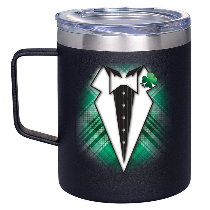 Cool St. Patrick's Day Tuxedo Irish Tux 12oz Stainless Steel Coffee Mug