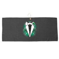 Cool St. Patrick's Day Tuxedo Irish Tux Large Microfiber Waffle Golf Towel