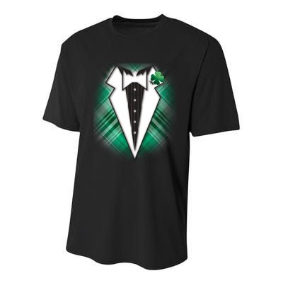 Cool St. Patrick's Day Tuxedo Irish Tux Youth Performance Sprint T-Shirt