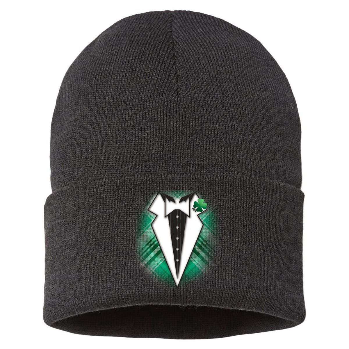 Cool St. Patrick's Day Tuxedo Irish Tux Sustainable Knit Beanie