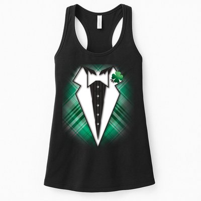 Cool St. Patrick's Day Tuxedo Irish Tux Womens Tank Top
