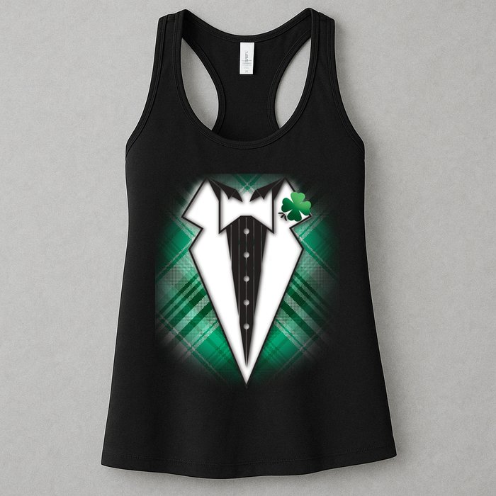 Cool St. Patrick's Day Tuxedo Irish Tux Womens Tank Top