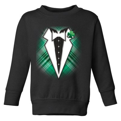 Cool St. Patrick's Day Tuxedo Irish Tux Toddler Sweatshirt