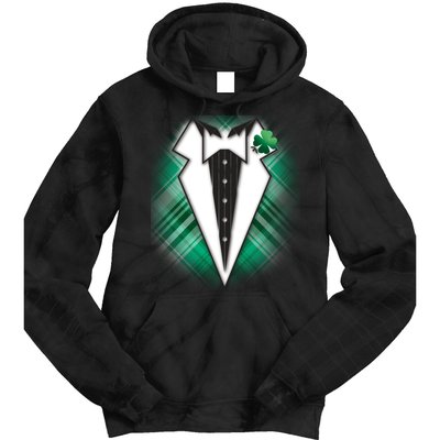 Cool St. Patrick's Day Tuxedo Irish Tux Tie Dye Hoodie