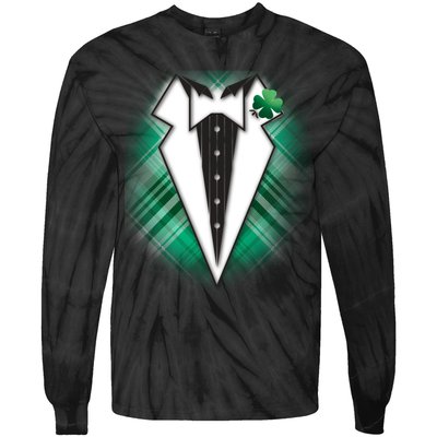 Cool St. Patrick's Day Tuxedo Irish Tux Tie-Dye Long Sleeve Shirt
